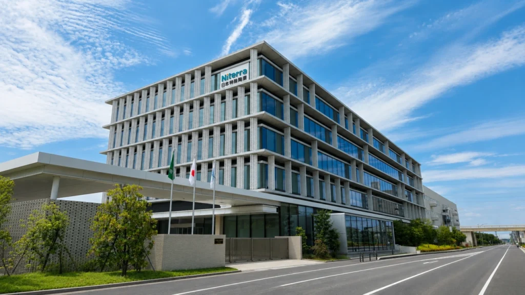 日本特殊陶業株式会社（Niterra）本社・小牧工場 外観（小牧工科高校の学校見学時に撮影）